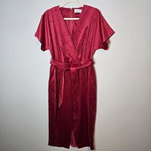 Elegant Red Midi Dress